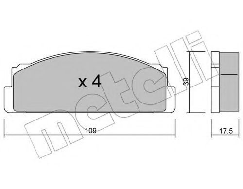 METELLI 22-0001-0 Тормозные колодки для FIAT SUPERBRAVO (Фиат Супербраvо) METELLI 22-0001-0 Тормозные колодки для FIAT SUPERBRAVO (Фиат Супербраvо)