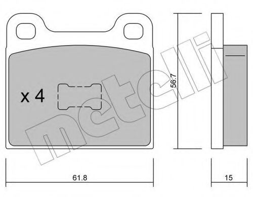 METELLI 22-0010-0 Тормозные колодки для AUDI 80 (Ауди 80) METELLI 22-0010-0 Тормозные колодки для AUDI 80 (Ауди 80)