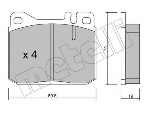 METELLI 22-0011-2 Тормозные колодки для VOLKSWAGEN LT 28-50 (Фольксваген Лт 28-50) METELLI 22-0011-2 Тормозные колодки для VOLKSWAGEN LT 28-50 (Фольксваген Лт 28-50)