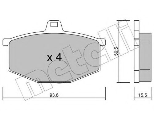 METELLI 22-0012-0 Тормозные колодки для RENAULT LE CAR (Рено Лэ cар) METELLI 22-0012-0 Тормозные колодки для RENAULT LE CAR (Рено Лэ cар)