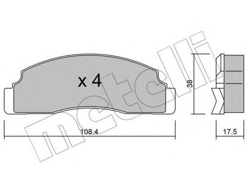 METELLI 22-0022-0 Тормозные колодки для FORD FIESTA (Форд Фиэста) METELLI 22-0022-0 Тормозные колодки для FORD FIESTA (Форд Фиэста)