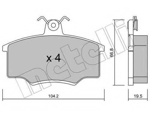 METELLI 22-0024-0 Тормозные колодки для AUDI 100 (Ауди 100) METELLI 22-0024-0 Тормозные колодки для AUDI 100 (Ауди 100)