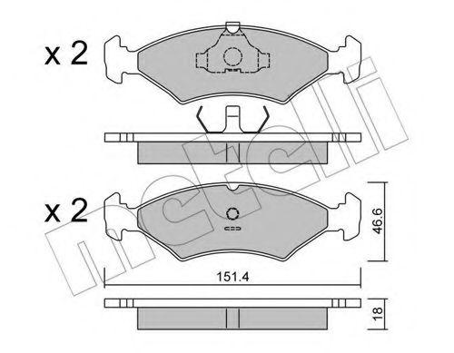 METELLI 22-0029-0 Тормозные колодки для FORD FIESTA (Форд Фиэста) METELLI 22-0029-0 Тормозные колодки для FORD FIESTA (Форд Фиэста)