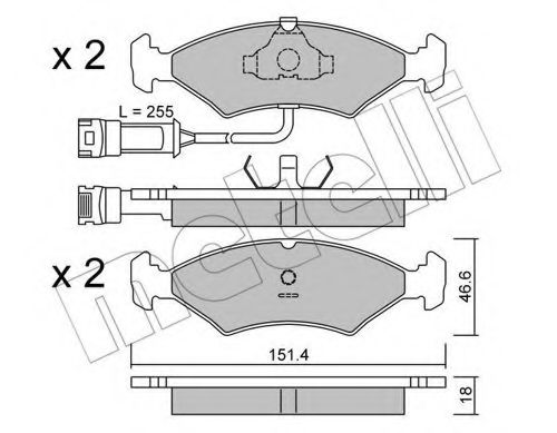 METELLI 22-0029-1 Тормозные колодки для FORD ORION II (Форд Орион 2) METELLI 22-0029-1 Тормозные колодки для FORD ORION II (Форд Орион 2)