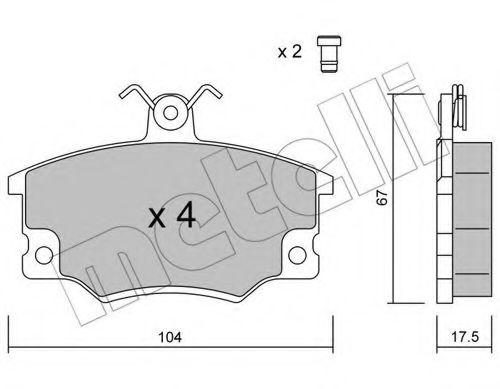 METELLI 22-0030-1 Тормозные колодки для FIAT TEMPRA (Фиат Тэмпра) METELLI 22-0030-1 Тормозные колодки для FIAT TEMPRA (Фиат Тэмпра)