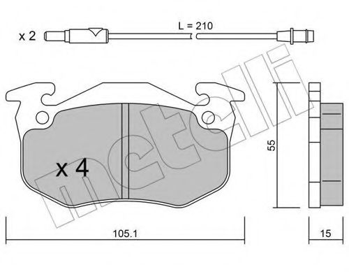 METELLI 22-0036-2 Тормозные колодки для RENAULT SUPER 5 (Рено Супэр 5) METELLI 22-0036-2 Тормозные колодки для RENAULT SUPER 5 (Рено Супэр 5)