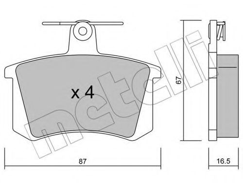 METELLI 22-0048-0 Тормозные колодки для AUDI 90 (Ауди 90) METELLI 22-0048-0 Тормозные колодки для AUDI 90 (Ауди 90)