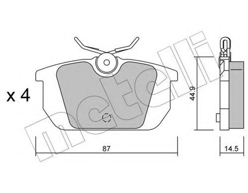 METELLI 22-0064-0 Тормозные колодки для FIAT TEMPRA (Фиат Тэмпра) METELLI 22-0064-0 Тормозные колодки для FIAT TEMPRA (Фиат Тэмпра)