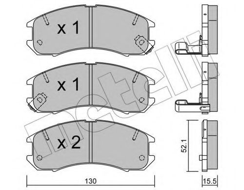 METELLI 22-0068-0 Тормозные колодки для MAZDA 626 III (Мазда 626 3) METELLI 22-0068-0 Тормозные колодки для MAZDA 626 III (Мазда 626 3)