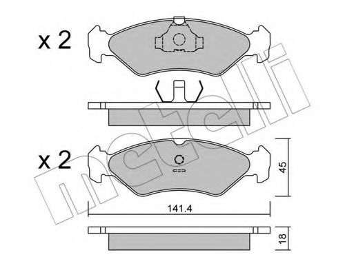 METELLI 22-0073-0 Тормозные колодки для FORD FIESTA (Форд Фиэста) METELLI 22-0073-0 Тормозные колодки для FORD FIESTA (Форд Фиэста)