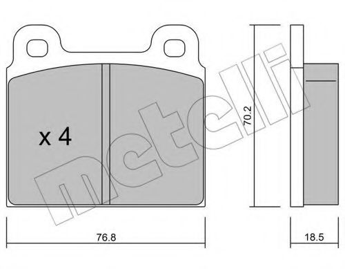 METELLI 22-0078-0 Тормозные колодки для VOLKSWAGEN T3 CARAVELLE (Фольксваген Т3 cараvэллэ) METELLI 22-0078-0 Тормозные колодки для VOLKSWAGEN T3 CARAVELLE (Фольксваген Т3 cараvэллэ)