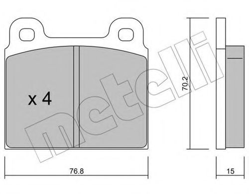 METELLI 22-0078-1 Тормозные колодки для OPEL COMMODORE A (Опель Cоммодорэ а) METELLI 22-0078-1 Тормозные колодки для OPEL COMMODORE A (Опель Cоммодорэ а)