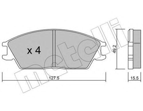 METELLI 22-0081-0 Тормозные колодки для HONDA ACCORD II (Хонда Аccорд 2) METELLI 22-0081-0 Тормозные колодки для HONDA ACCORD II (Хонда Аccорд 2)