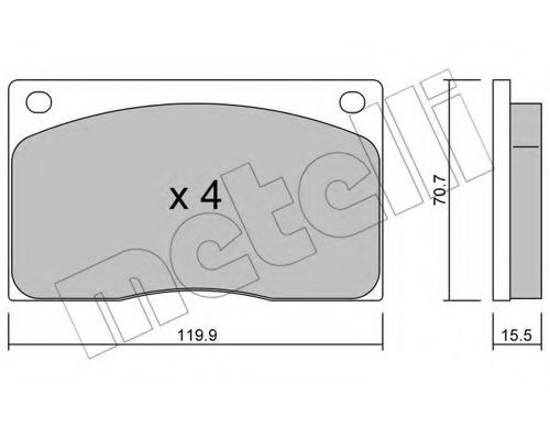 METELLI 22-0089-0 Тормозные колодки для DAIMLER (Даймлер) METELLI 22-0089-0 Тормозные колодки для DAIMLER (Даймлер)