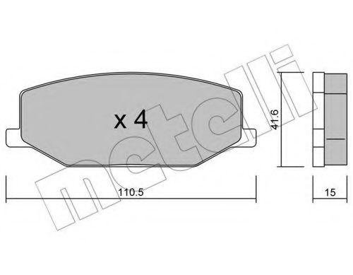 METELLI 22-0097-0 Тормозные колодки для SUZUKI JIMNY SIERRA (Сузуки Жимнъ сиэрра) METELLI 22-0097-0 Тормозные колодки для SUZUKI JIMNY SIERRA (Сузуки Жимнъ сиэрра)