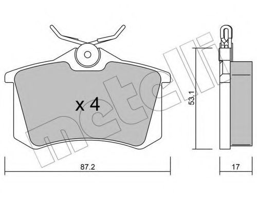METELLI 22-0100-1 Тормозные колодки для SEAT ALTEA (Сеат Алтэа) METELLI 22-0100-1 Тормозные колодки для SEAT ALTEA (Сеат Алтэа)