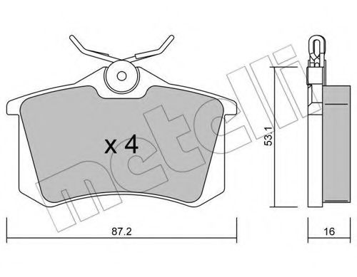 METELLI 22-0100-2 Тормозные колодки для RENAULT SCNIC I (Рено Сценик и) METELLI 22-0100-2 Тормозные колодки для RENAULT SCNIC I (Рено Сценик и)