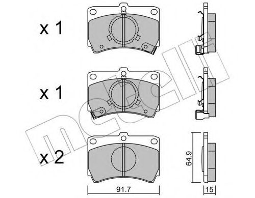 METELLI 22-0103-0 Тормозные колодки для MAZDA 323 III (Мазда 323 3) METELLI 22-0103-0 Тормозные колодки для MAZDA 323 III (Мазда 323 3)