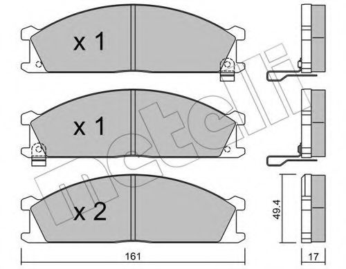 METELLI 22-0107-1 Тормозные колодки для NISSAN PICKUP III (Ниссан Пиcкуп 3) METELLI 22-0107-1 Тормозные колодки для NISSAN PICKUP III (Ниссан Пиcкуп 3)