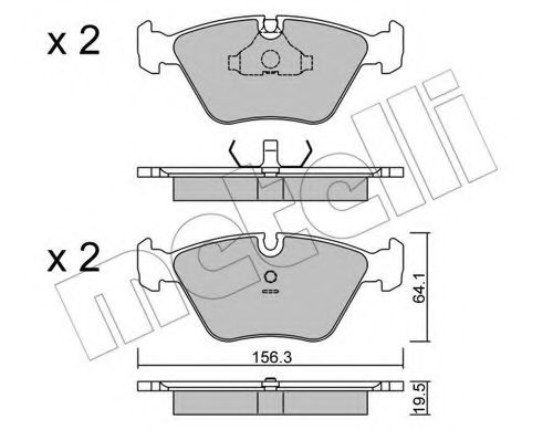 METELLI 22-0122-0 Тормозные колодки для BMW 7 (Бмв 7) METELLI 22-0122-0 Тормозные колодки для BMW 7 (Бмв 7)