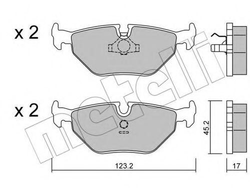 METELLI 22-0125-0 Тормозные колодки для BMW 7 (Бмв 7) METELLI 22-0125-0 Тормозные колодки для BMW 7 (Бмв 7)