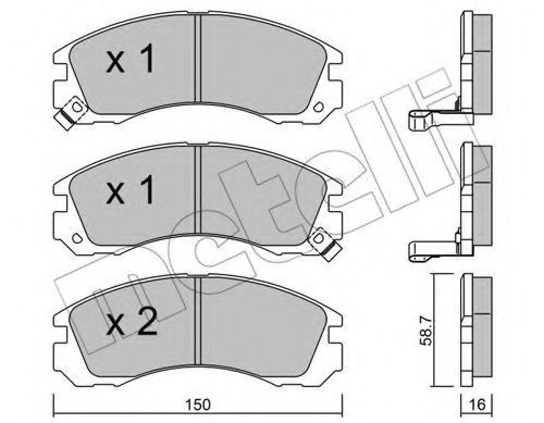 METELLI 22-0134-0 Тормозные колодки для MITSUBISHI SIGMA (Митсубиши/митсубиси Сигма) METELLI 22-0134-0 Тормозные колодки для MITSUBISHI SIGMA (Митсубиши/митсубиси Сигма)