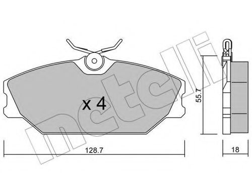 METELLI 22-0142-2 Тормозные колодки для RENAULT SCNIC I (Рено Сценик и) METELLI 22-0142-2 Тормозные колодки для RENAULT SCNIC I (Рено Сценик и)