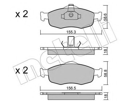 METELLI 22-0146-0 Тормозные колодки для FORD MONDEO (Форд Мондэо) METELLI 22-0146-0 Тормозные колодки для FORD MONDEO (Форд Мондэо)