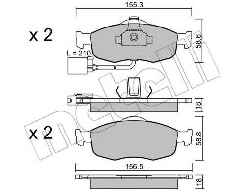 METELLI 22-0146-1 Тормозные колодки для FORD MONDEO (Форд Мондэо) METELLI 22-0146-1 Тормозные колодки для FORD MONDEO (Форд Мондэо)