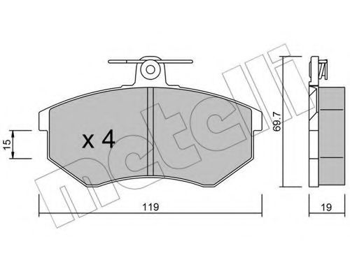 METELLI 22-0148-0 Тормозные колодки для AUDI 90 (Ауди 90) METELLI 22-0148-0 Тормозные колодки для AUDI 90 (Ауди 90)