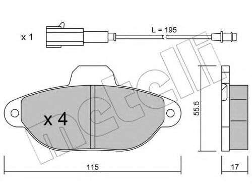 METELLI 22-0159-2 Тормозные колодки для FIAT 500 C (Фиат 500 c) METELLI 22-0159-2 Тормозные колодки для FIAT 500 C (Фиат 500 c)