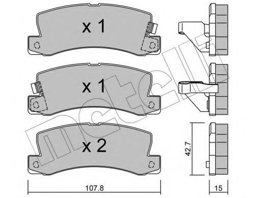 METELLI 22-0161-0 Тормозные колодки для LEXUS ES (Лексус Эс) METELLI 22-0161-0 Тормозные колодки для LEXUS ES (Лексус Эс)