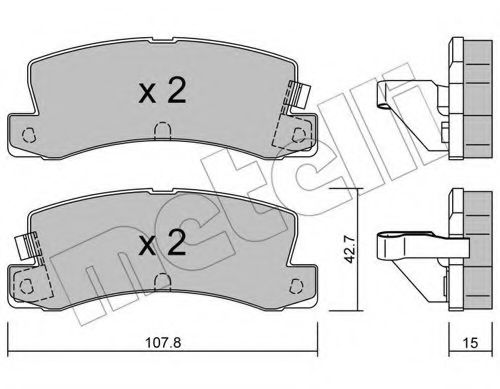 METELLI 22-0161-2 Тормозные колодки для TOYOTA COROLLA FX (Тойота/тоета Cоролла инфинити фх) METELLI 22-0161-2 Тормозные колодки для TOYOTA COROLLA FX (Тойота/тоета Cоролла инфинити фх)