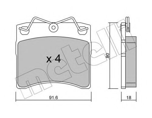 METELLI 22-0163-0 Тормозные колодки для VOLKSWAGEN (Фольксваген) METELLI 22-0163-0 Тормозные колодки для VOLKSWAGEN (Фольксваген)