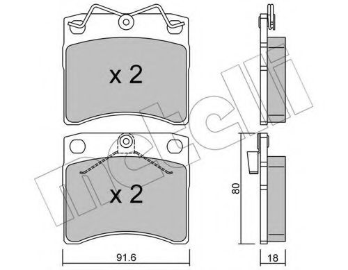 METELLI 22-0163-1 Тормозные колодки для VOLKSWAGEN T4 CARAVELLE (Фольксваген Т4 cараvэллэ) METELLI 22-0163-1 Тормозные колодки для VOLKSWAGEN T4 CARAVELLE (Фольксваген Т4 cараvэллэ)