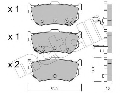 METELLI 22-0169-0 Тормозные колодки для HONDA ACCORD II (Хонда Аccорд 2) METELLI 22-0169-0 Тормозные колодки для HONDA ACCORD II (Хонда Аccорд 2)