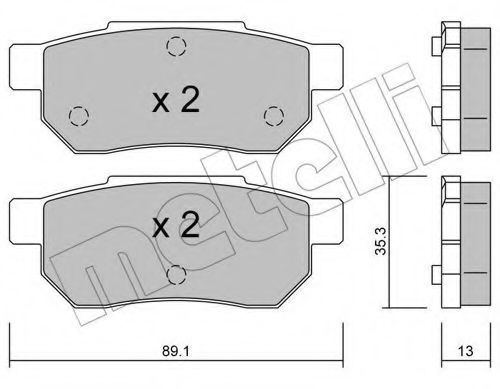 METELLI 22-0170-0 Тормозные колодки для HONDA PRELUDE III (Хонда Прэлудэ 3) METELLI 22-0170-0 Тормозные колодки для HONDA PRELUDE III (Хонда Прэлудэ 3)