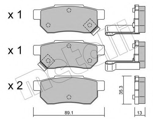 METELLI 22-0170-1 Тормозные колодки для ROVER 400 (Ровер 400) METELLI 22-0170-1 Тормозные колодки для ROVER 400 (Ровер 400)