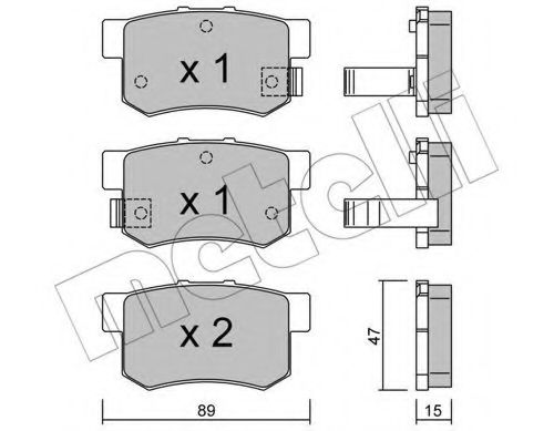 METELLI 22-0173-0 Тормозные колодки для HONDA SHUTTLE (Хонда Шуттлэ) METELLI 22-0173-0 Тормозные колодки для HONDA SHUTTLE (Хонда Шуттлэ)