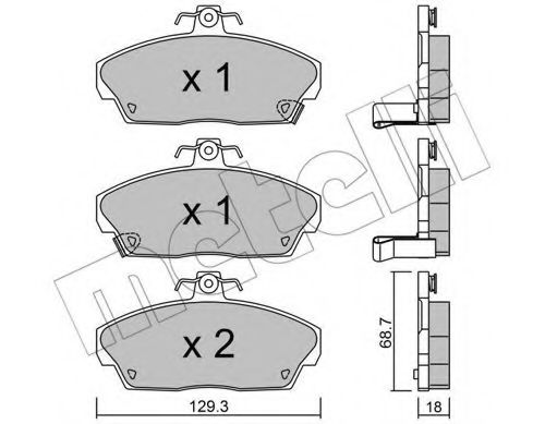 METELLI 22-0174-0 Тормозные колодки для ROVER 400 (Ровер 400) METELLI 22-0174-0 Тормозные колодки для ROVER 400 (Ровер 400)