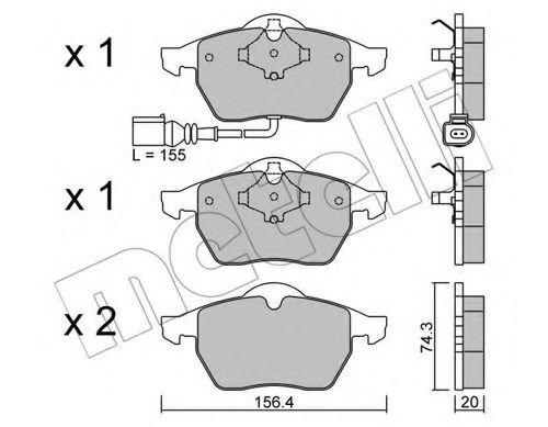 METELLI 22-0181-4 Тормозные колодки для VOLKSWAGEN (Фольксваген) METELLI 22-0181-4 Тормозные колодки для VOLKSWAGEN (Фольксваген)