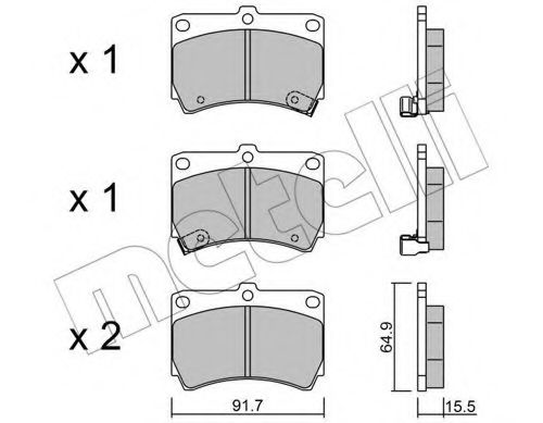 METELLI 22-0196-0 Тормозные колодки для MAZDA FAMILIA V (Мазда Фамилиа v) METELLI 22-0196-0 Тормозные колодки для MAZDA FAMILIA V (Мазда Фамилиа v)
