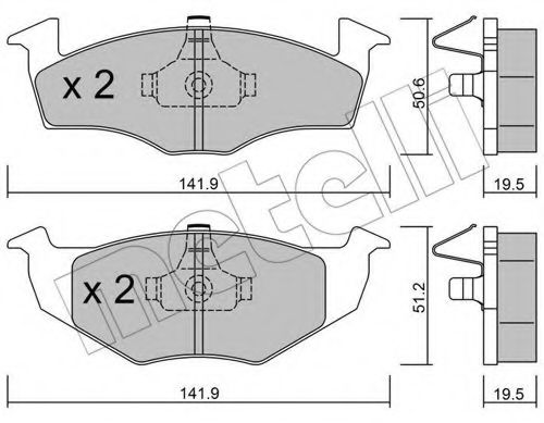 METELLI 22-0206-1 Тормозные колодки для SEAT TOLEDO (Сеат Толэдо) METELLI 22-0206-1 Тормозные колодки для SEAT TOLEDO (Сеат Толэдо)