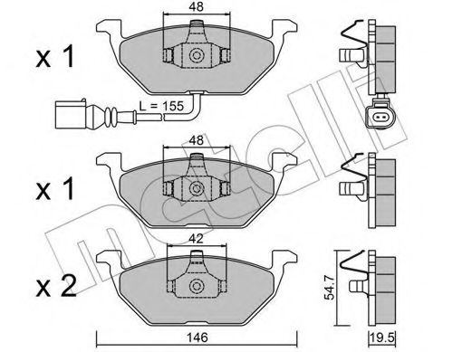 METELLI 22-0211-2 Тормозные колодки для VOLKSWAGEN GOLF V (Фольксваген Гольф 5) METELLI 22-0211-2 Тормозные колодки для VOLKSWAGEN GOLF V (Фольксваген Гольф 5)