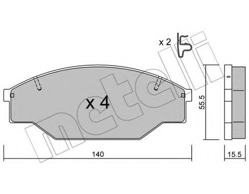 METELLI 22-0227-0 Тормозные колодки для VOLKSWAGEN TARO (Фольксваген Таро) METELLI 22-0227-0 Тормозные колодки для VOLKSWAGEN TARO (Фольксваген Таро)