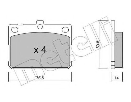 METELLI 22-0228-0 Тормозные колодки для MITSUBISHI GALANT (Митсубиши/митсубиси Галант) METELLI 22-0228-0 Тормозные колодки для MITSUBISHI GALANT (Митсубиши/митсубиси Галант)