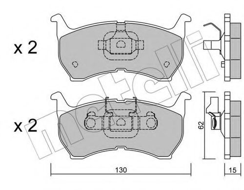 METELLI 22-0231-0 Тормозные колодки для MAZDA 626 II (Мазда 626 2) METELLI 22-0231-0 Тормозные колодки для MAZDA 626 II (Мазда 626 2)