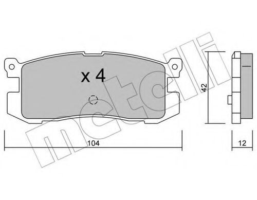 METELLI 22-0233-0 Тормозные колодки для MAZDA 626 III (Мазда 626 3) METELLI 22-0233-0 Тормозные колодки для MAZDA 626 III (Мазда 626 3)