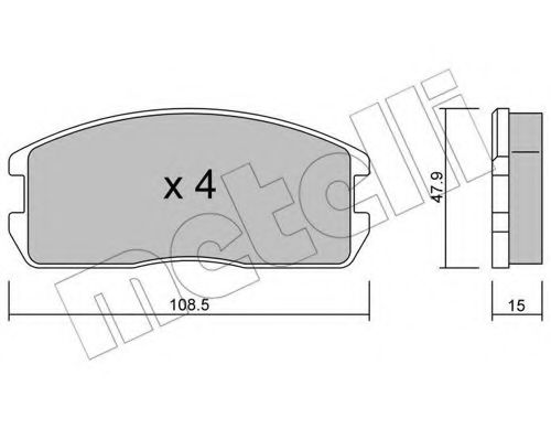 METELLI 22-0238-0 Тормозные колодки для MITSUBISHI COLT II (Митсубиши/митсубиси Cолт 2) METELLI 22-0238-0 Тормозные колодки для MITSUBISHI COLT II (Митсубиши/митсубиси Cолт 2)
