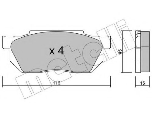 METELLI 22-0247-0 Тормозные колодки для HONDA ACCORD II (Хонда Аccорд 2) METELLI 22-0247-0 Тормозные колодки для HONDA ACCORD II (Хонда Аccорд 2)